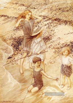 Kinder Malerei - Kinder By The Sea Illustrator Arthur Rackham